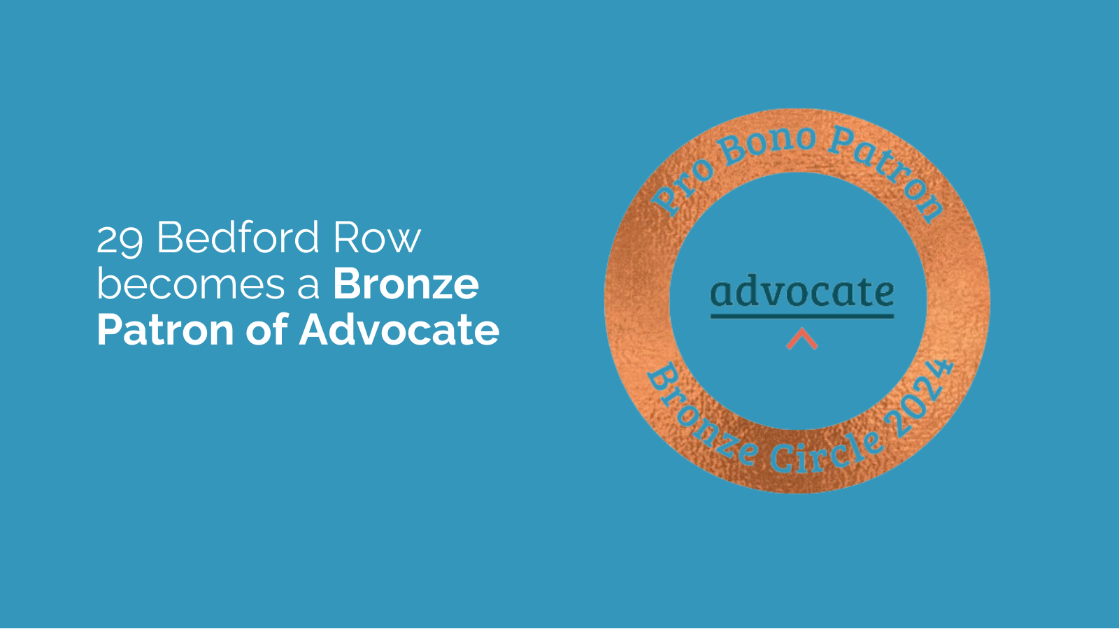 29 Bedford Row Becomes Bronze Patron of Advocate