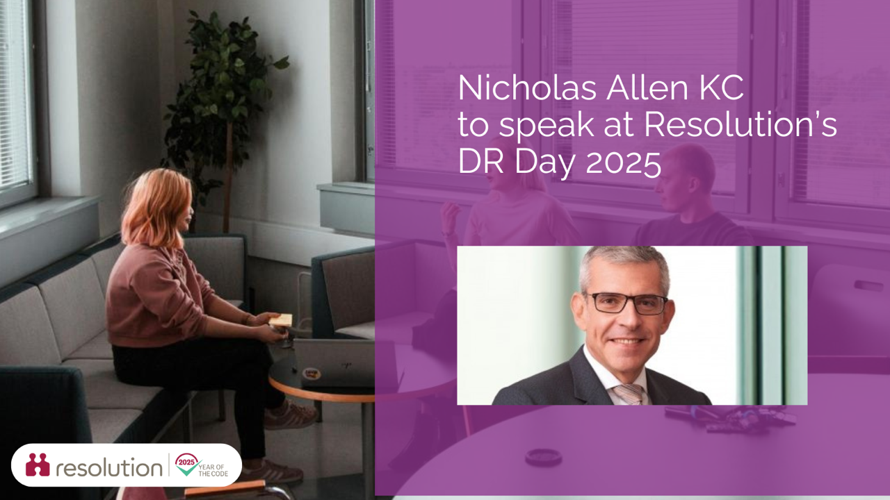 Nicholas Allen KC to speak at Resolution’s DR Day 2025